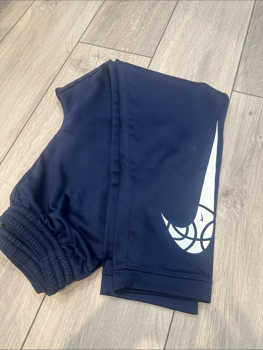 🌻2/15 Nike Navy Shorts with White Basketball Swoosh